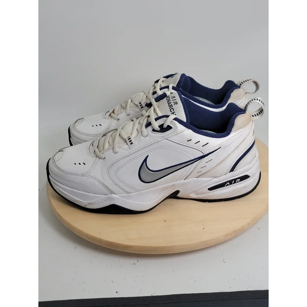 Nike Air Monarch IV Men Size 12 D Running Shoe White Athletic Training Sneaker